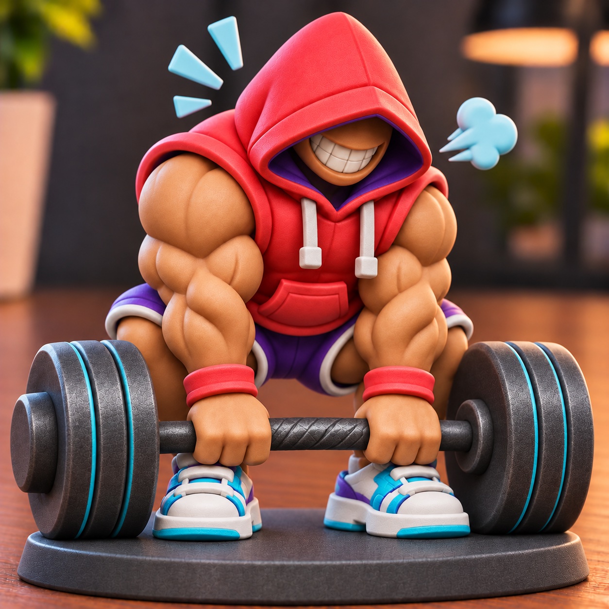AI-colourised concept of the gym figure